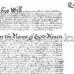 A clip of the will of John Becher