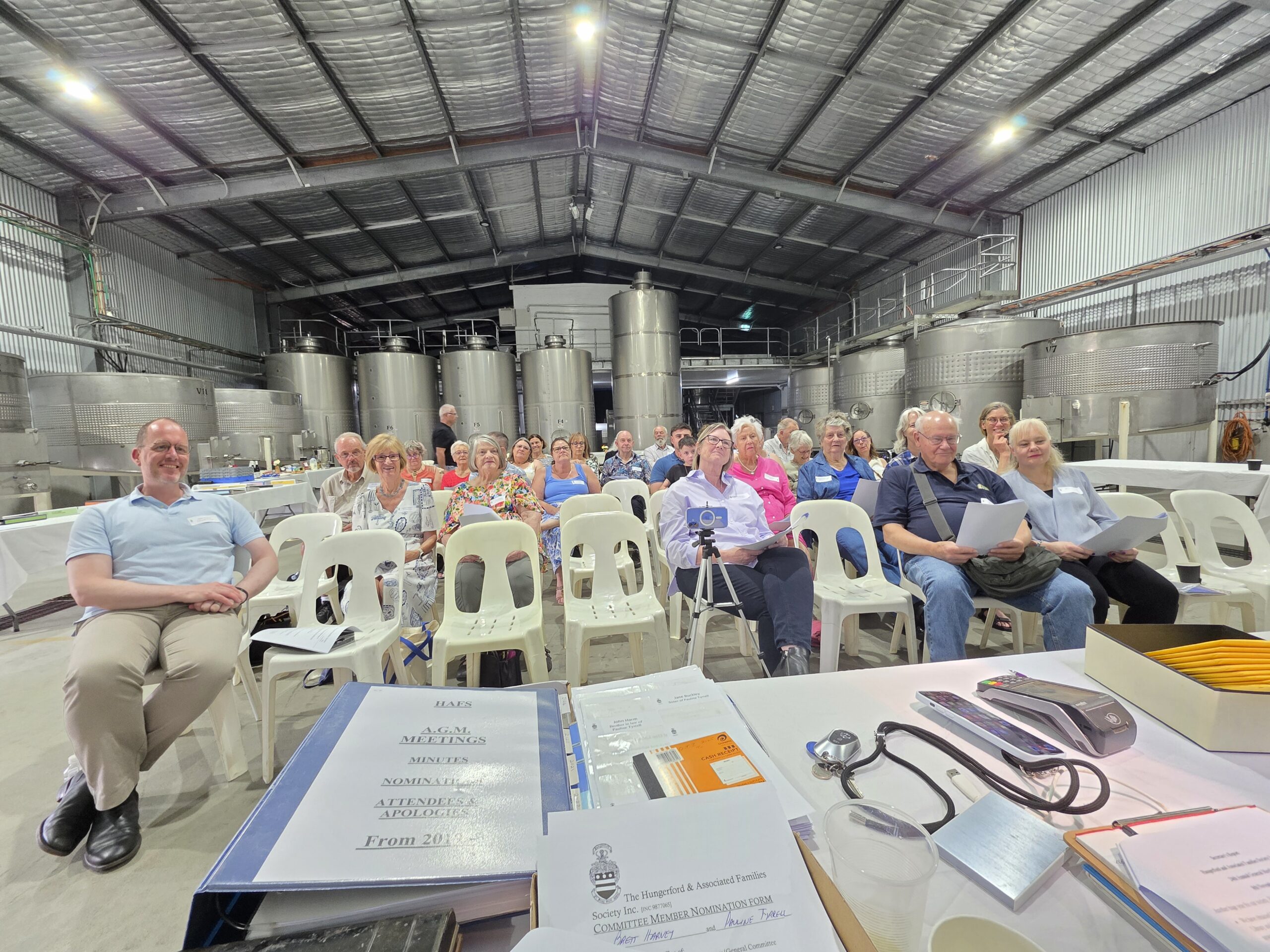 Members attending the 24th AGM at Tyrrells Vineyard