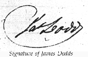 The signature of James Dodds
